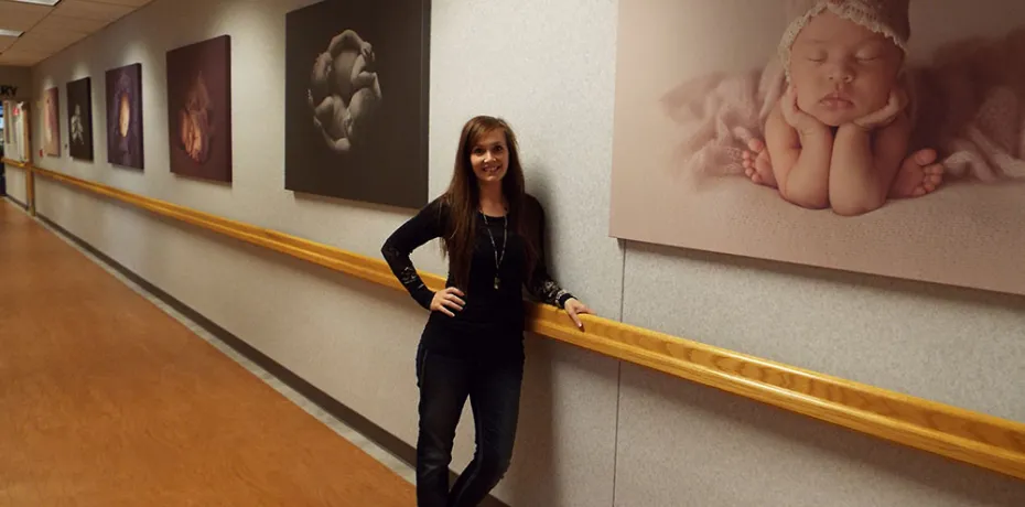 Scottsbluff photographer Nicole Smith’s award-winning baby photos have been featured in magazines and on audio books and now they are being showcased in a big way at Regional West’s Birth and Infant Care Center.