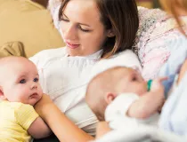 Woman holding baby