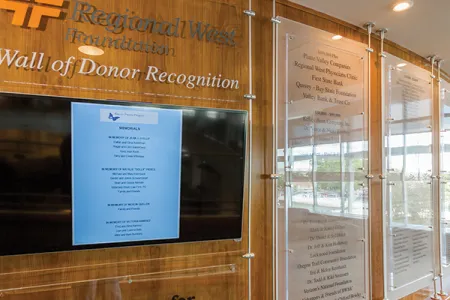 Foundation donor wall