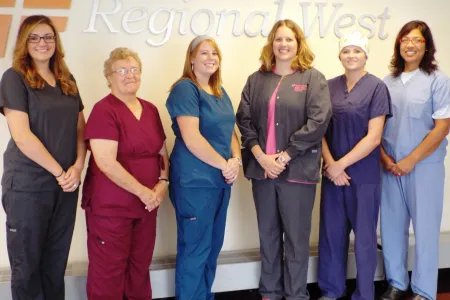 Regional West Nurses now wear color-coded scrubs to identify their role in patient care. 